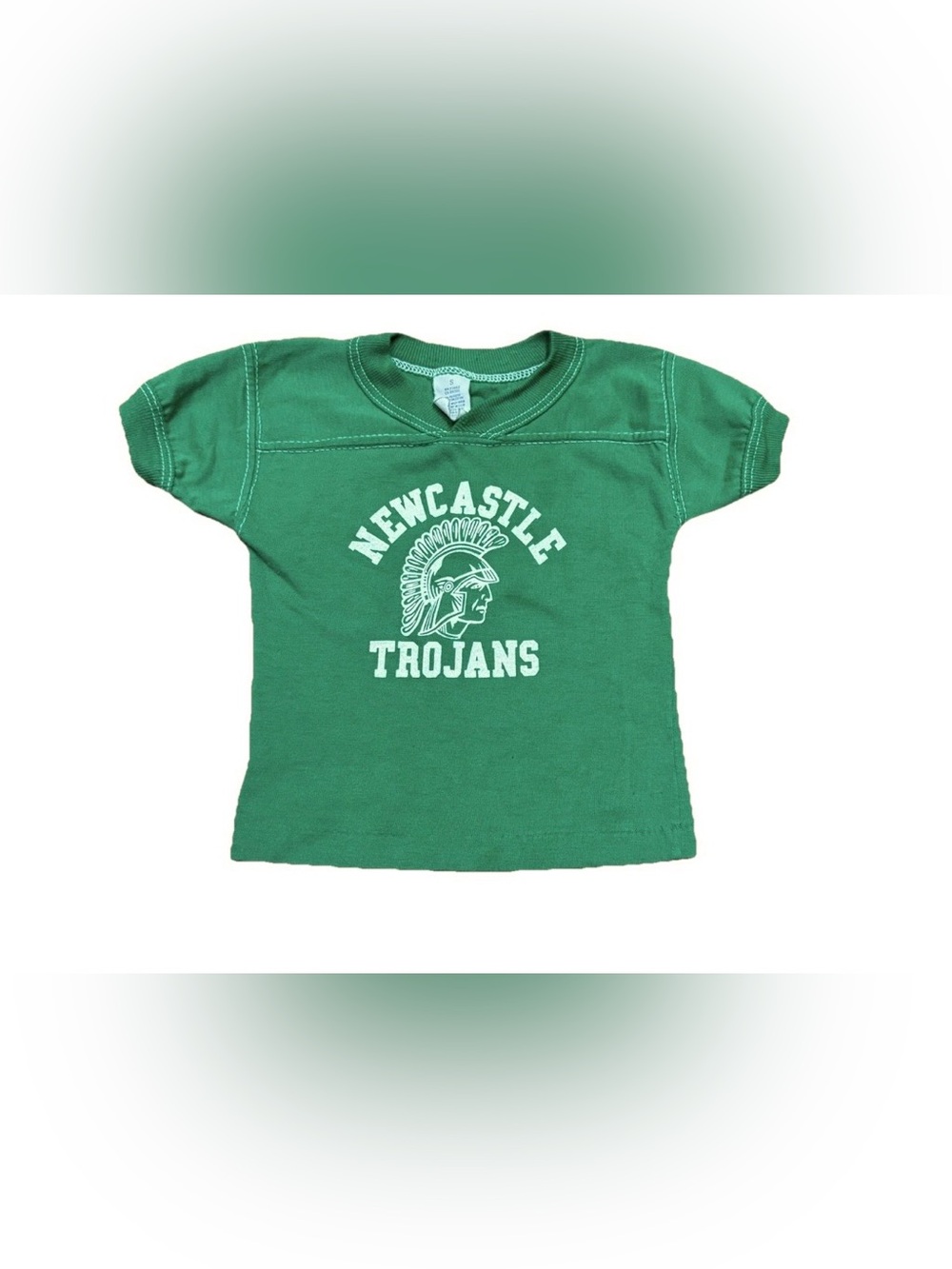 Vintage Baby Boy Trojan T-Shirt Green Size Small
